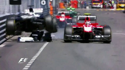 Chilton and Maldonado Crash in Monaco 2013