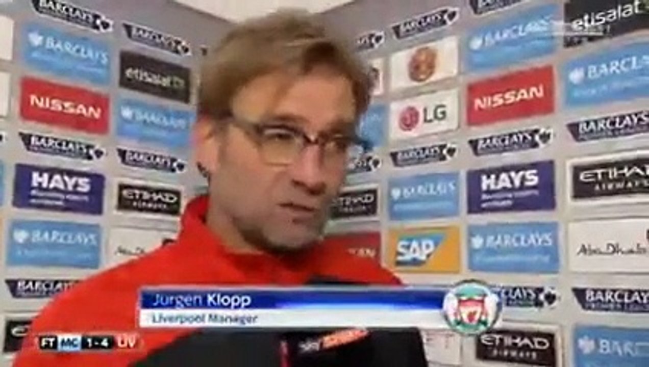 Manchester City 1-4 Liverpool - Jurgen Klopp Post Match Interview - YouTube