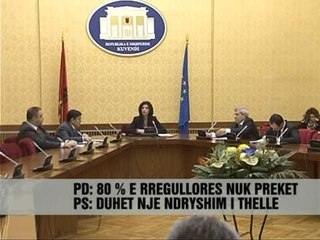 Rregullorja e Kuvendit, përplasje PS-PD - Vizion Plus - News - Lajme