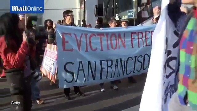 San Francisco protesters frustrated as tech boom inflates rent