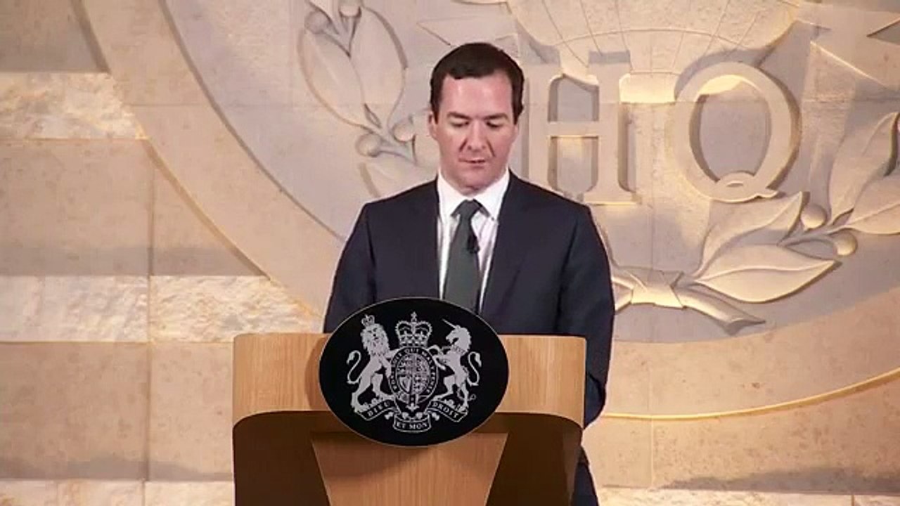 Osborne addresses Paris attacks and terror threats at GCHQ