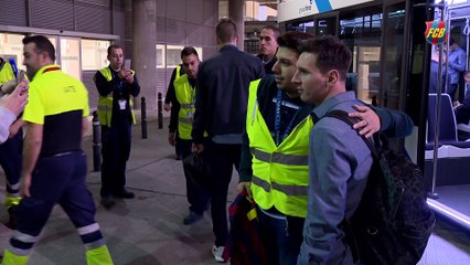FC Barcelona return home after great victory in the Bernabéu