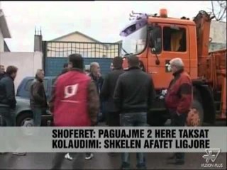 Shoferet e Shkodres ne proteste - Vizion Plus - News - Lajme