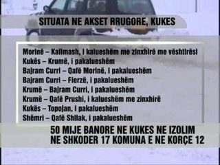 Shqipëria e izoluar nga moti - Vizion Plus - News- Lajme