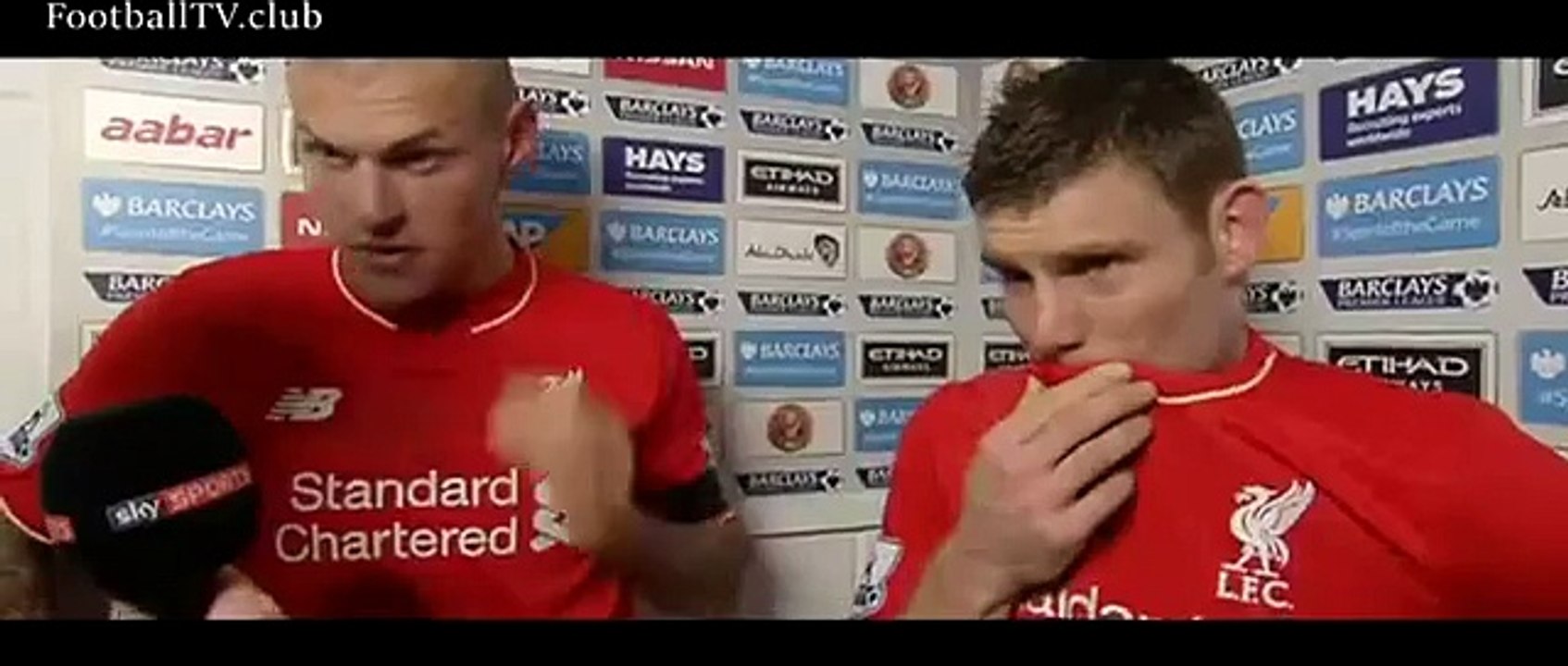 Manchester City vs Liverpool 1-4  Martin Skrtel & James Milner Post Match Interview