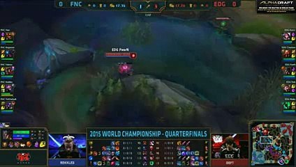 FNATIC vs EDG Game 1  Quarter-final 2015 LoL World Championship S5  FNC vs EDG G1_36