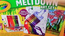 MELTING CRAYONS! ❤ Crayola Meltdown Art Set   Fun Paintings DIY Crafts for Kids