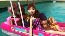 Barbie Mike The Merman Saves Elsa, Anna and Frozen Kids from Glam Boat Accident Mermaid To