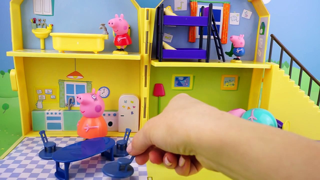 Домик Свинки Пеппы. Весёлое видео про игрушечный домик с