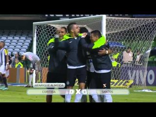 Gols - Brasileirão: Coritiba 1 x 0 Santos