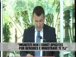 "Imuniteti nuk i duhet opozitës" - Vizion Plus - News - Lajme