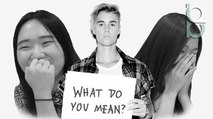 Korean girls react to Justin Bieber - What Do You Mean