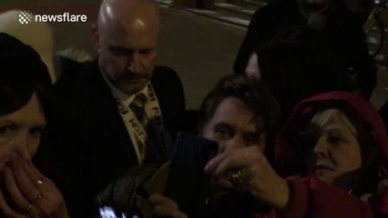 Take That's Mark Owen mobbed by fans