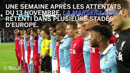 Les stades européens rendent hommage à la France