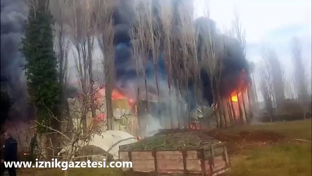 Karsu'da yangın