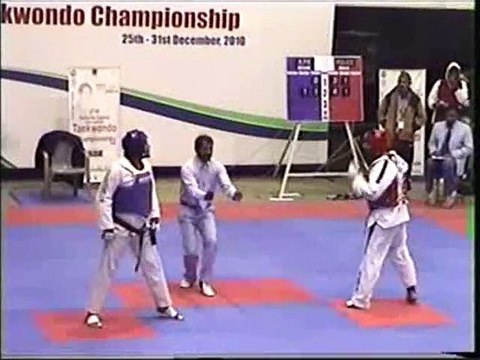 adil bin talat pakistan taekwondo champion axe (face) kick to kpk in national games 2010