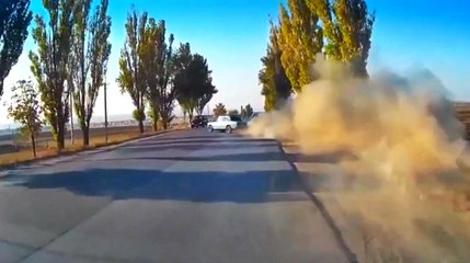 Pot Hole Causes Bad Accident