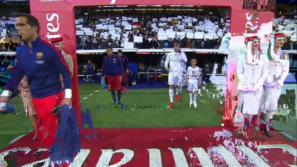 Real Madrid y FC Barcelona saltan al terreno de juego