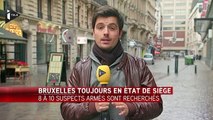 Entre huit et dix terroristes lourdement armés recherchés à Bruxelles