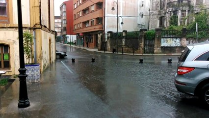 Lluvias en Candás y problemas de charcos