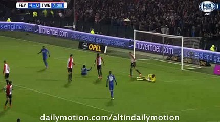 Thomas Agyepong Fantastic Try to Score - Feyenoord vs Twente - Eredivise - 22.11.2015