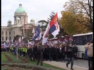 NACIONALISTET NE SHESH PROTESTOJNE ASHPER PAS LIRIMIT TE RAMUSH HARADINAJT LAJM