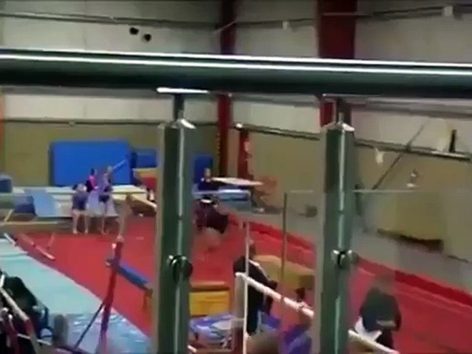 Gymnast Takes A Spill