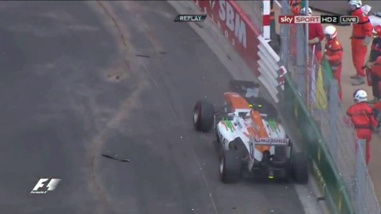 Sutil Crash in Monaco 2013