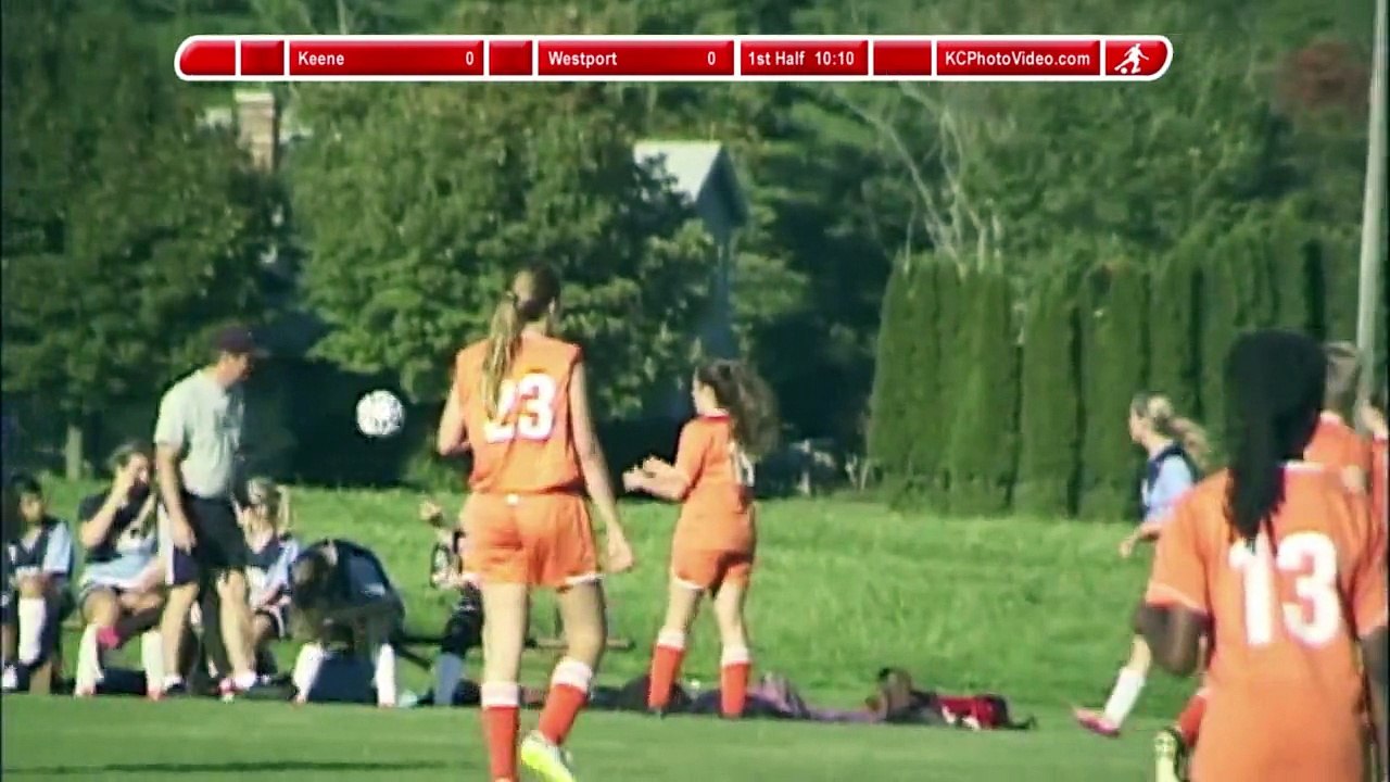 Girls Soccer - Keene Beavers vs Westport Eagles 09-26-14 - Scorebug - 1st Half
