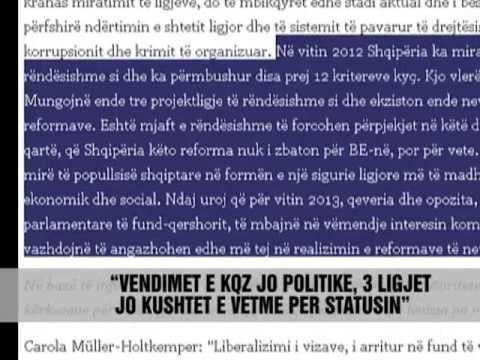 Holtkemper për KQZ e statusin - Vizion Plus - News - Lajme