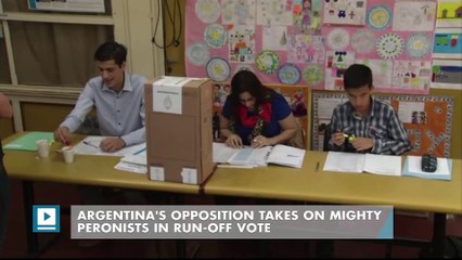 Argentina's opposition takes on mighty Peronists in run-off vote