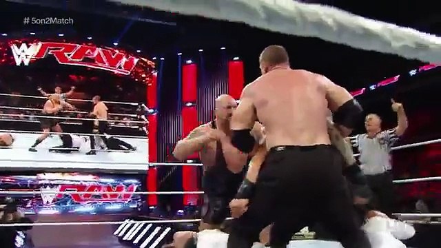 Daniel Bryan & Roman Reigns vs. Seth Rollins, Big Show, Kane