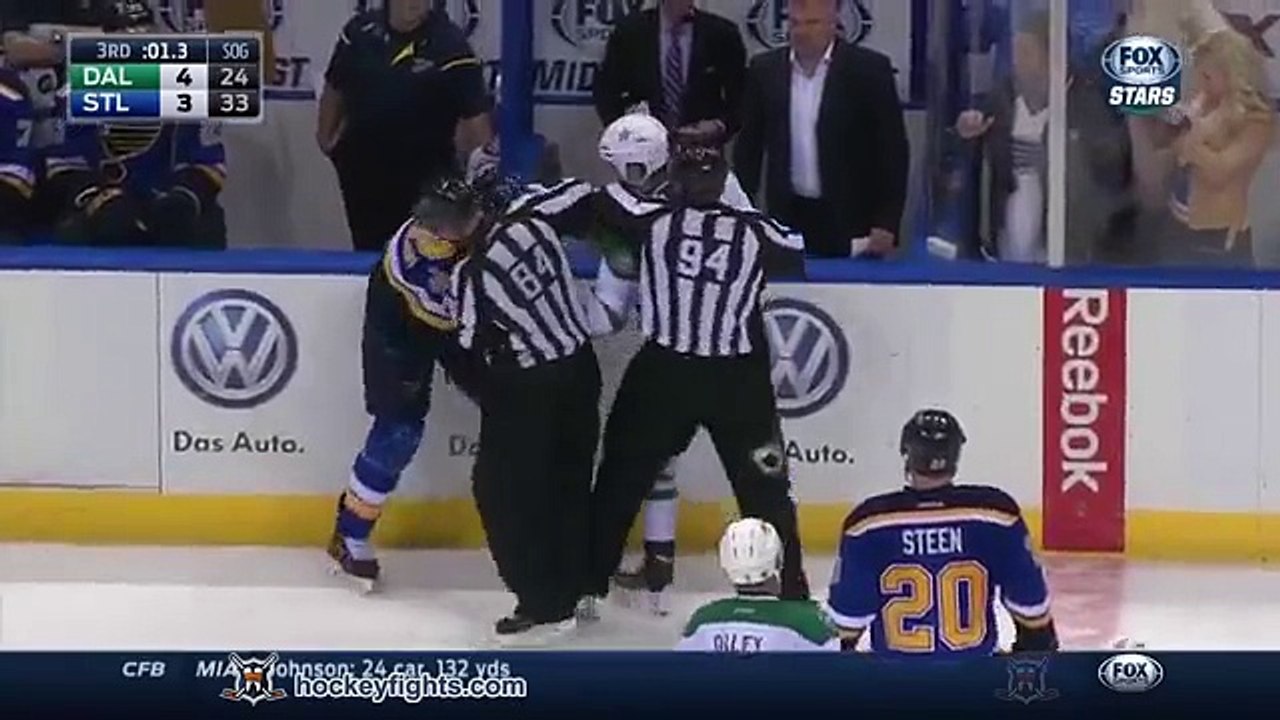 Jamie Benn vs David Backes Dec 27, 2014