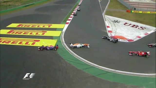 Sutil and Webber Crash in Korea 2013