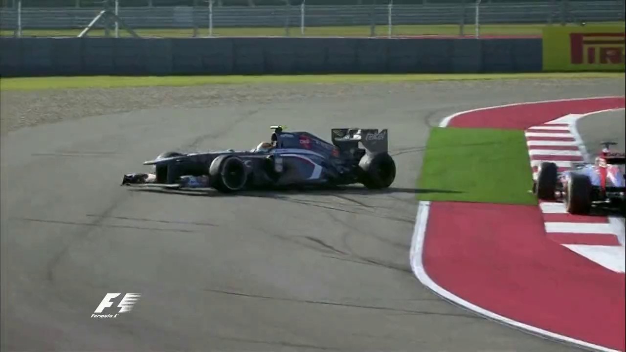 Ricciardo and Gutierrez Crash in USA 2013