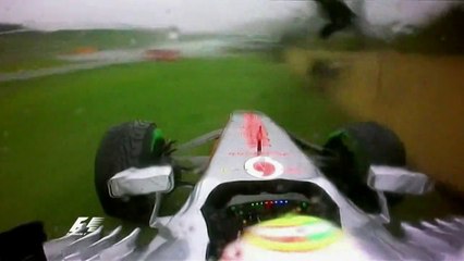 Perez Crash in Brazil Qualifying 2013