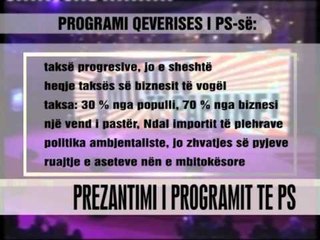 Prezantimi i programit të PS-së -- Vizion Plus - News - Lajme