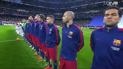 La Marseillaise avant le Clasico à Santiago Bernabéu