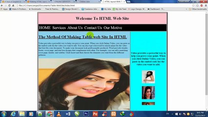 Making HTML Layout With Table Tag In English Part 19