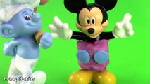 PLAY-DOH Mickey Mouse Minnie Mouse Make Over by Baker Smurf Play-Doh Plus by HobbyKidsTV