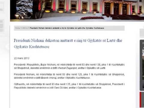 DEKRETET E PRESIDENTIT-NISHANI FIRMOS DEKRETET PER VENDET VAKANTE NE GJYKATA-LAJM