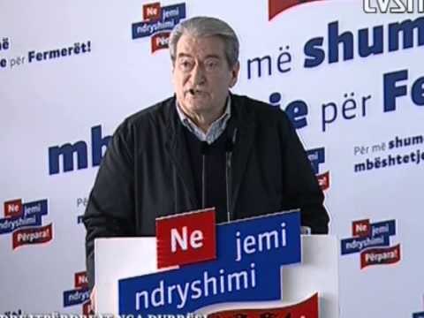 BERISHA NE DURRES-IRONIZON KOALICIONIN E PS ME LSI NE FABRIKEN E PESHKUT-LAJM