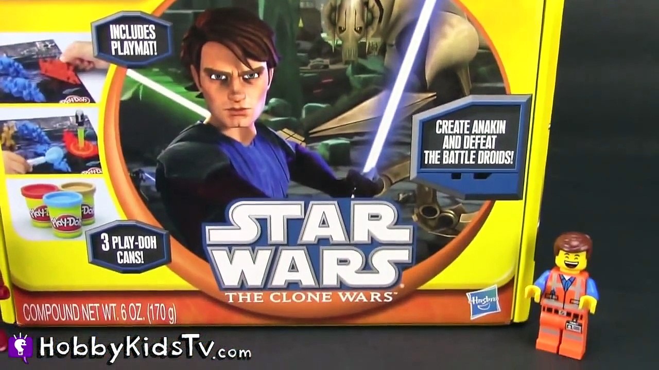 PLAY-DOH STAR WARS Set with Emmet Spiderman Light Sabers Lego Movie Luke Skywalker Hero HobbyKidsTV