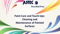 Paint Care and Touch-Ups: Cleaning and Maintenance of Painted Surfaces