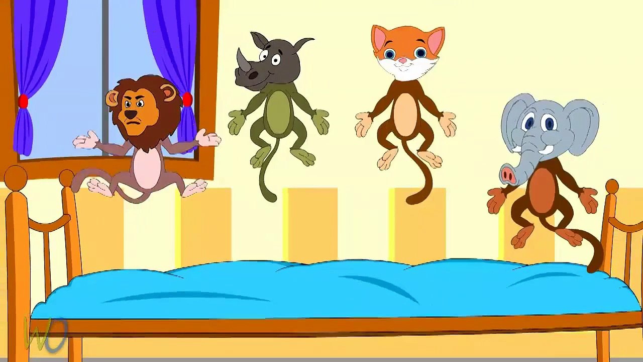 Five Little Monkeys Replica | Cartoon Kids Nursery Rhymes | Popular English Baby Poems