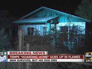 Valley home goes up in flames, owner saved in odd twist of events