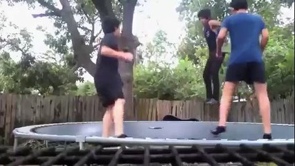 Супер трюк на батуте