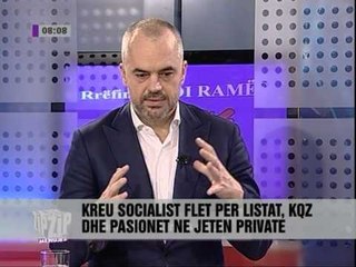 Edi Rama rrëfehet ne "ZIP" - Vizion Plus - News - Lajme