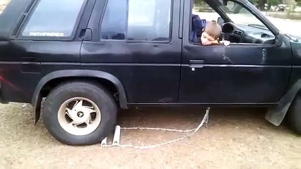 Backing up a truck with a broken reverse gear