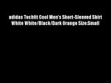 adidas Techfit Cool Men's Short-Sleeved Shirt White White/Black/Dark Orange Size:Small